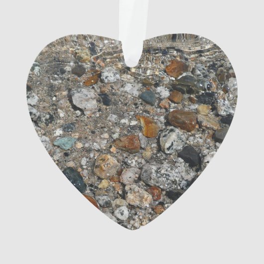 ヨセミテのテナヤ湖の花崗岩の小石 オーナメント (裏面)