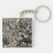 ヨセミテのテナヤ湖の花崗岩の小石 キーホルダー (裏面)