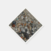ヨセミテのテナヤ湖の花崗岩の小石 スタンダードカクテルナプキン (角)