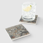 ヨセミテのテナヤ湖の花崗岩の小石 ストーンコースター (横)
