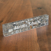 ヨセミテのテナヤ湖の花崗岩の小石 デスクネームプレート (側面)