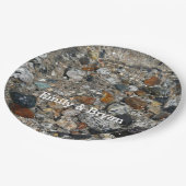 ヨセミテのテナヤ湖の花崗岩の小石 ペーパープレート (アングル)