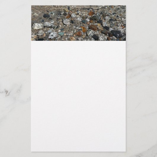 ヨセミテのテナヤ湖の花崗岩の小石 便箋 (正面)