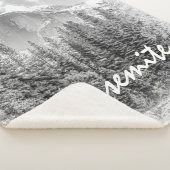 ヨセミテのハーフドーム冬とヨセミテ文字 シェルパブランケット (3/4)