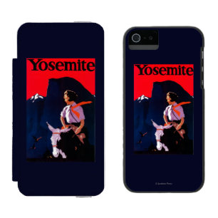 ヨセミテのヴィンテージPosterYosemite、カリフォルニア iPhone SE/5/5sウォレットケース
