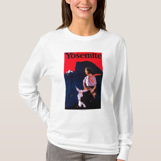 ヨセミテのヴィンテージPosterYosemite、カリフォルニア Tシャツ (正面)