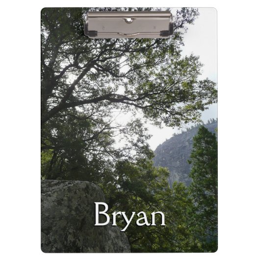 ヨセミテのヴェルナル滝への道の朝 クリップボード (正面)