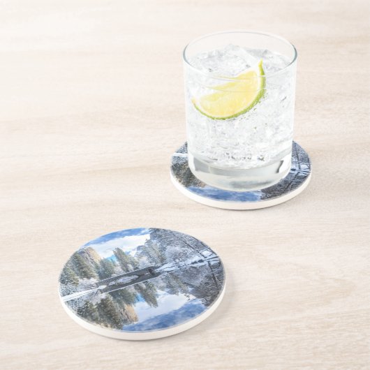 ヨセミテの冬の反射 コースター (側面)