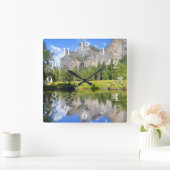 ヨセミテの反射 スクエア壁時計 (ホーム)