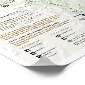 ヨセミテの地図のポスター ポスター (角)