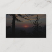 ヨセミテの松の木そして雲とのピンクの日没、 名刺 (裏面)