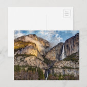 ヨセミテの滝の景色、カリフォルニア ポストカード (正面/裏面)