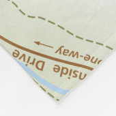 ヨセミテの谷の地図のフリースブランケット フリースブランケット (角)