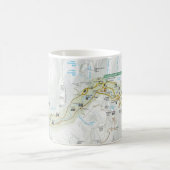 ヨセミテの谷の地図のマグ コーヒーマグカップ (中央)