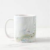 ヨセミテの谷の地図のマグ コーヒーマグカップ (左)