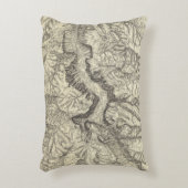 ヨセミテの谷の地形図 アクセントクッション (正面(垂直))