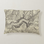 ヨセミテの谷の地形図 アクセントクッション (裏面)