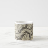 ヨセミテの谷の地形図 エスプレッソカップ (正面)