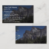 ヨセミテの谷の滝、米国 名刺 (正面/裏面)