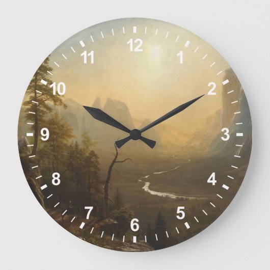 ヨセミテの谷、氷河ポイント道 ラージ壁時計 (正面)