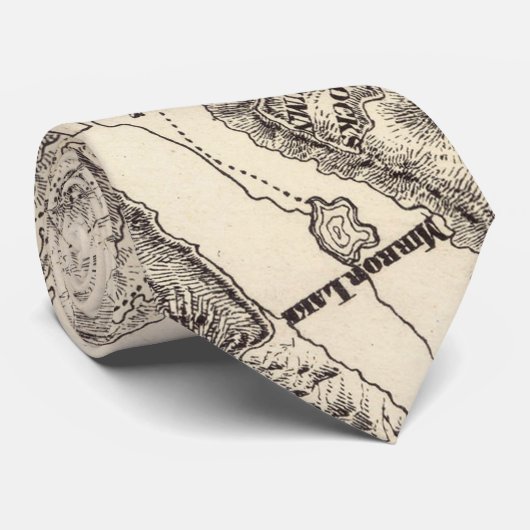 ヨセミテの谷(1879年)のヴィンテージの地図 ネクタイ (ロール)