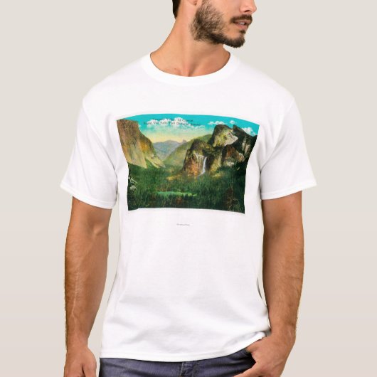 ヨセミテの谷ViewYosemite、カリフォルニア Tシャツ (正面)