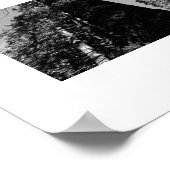 ヨセミテの高木とモノクロ写真 ポスター (角)