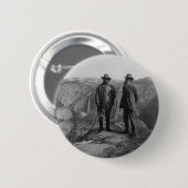 ヨセミテのTeddy RooseveltおよびジョンMuir 缶バッジ (正面&裏面)