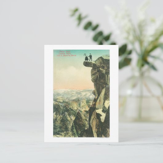 ヨセミテを見下ろす氷河のポイントの表示 ポストカード (スタンド正面)