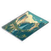 ヨセミテウォーターフォールヴィンテージレトロ ノートブック (左側)