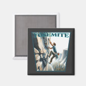 ヨセミテカリフォルニアロック登山 マグネット (正面/裏面)