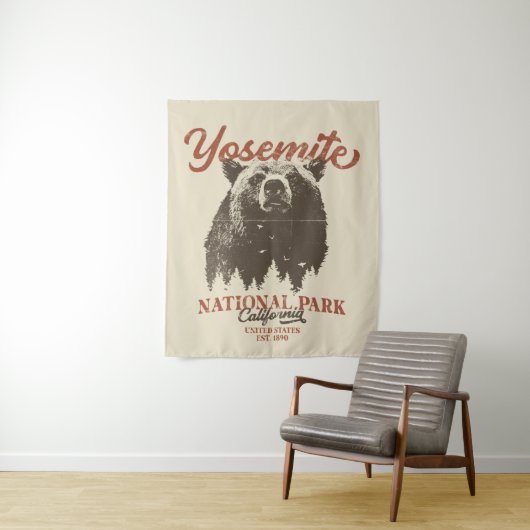 ヨセミテグリズリーベアーカリフォルニア国立公園 タペストリー (インサイチュ)