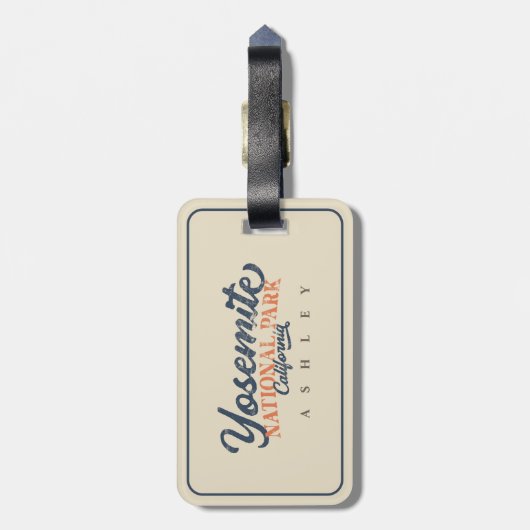 ヨセミテグリズリーベアーカリフォルニア国立公園 ラゲッジタグ (裏面縦)