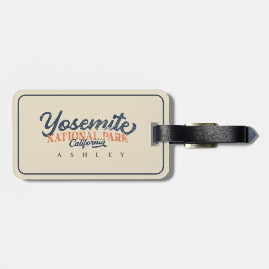 ヨセミテグリズリーベアーカリフォルニア国立公園 ラゲッジタグ (裏面横)