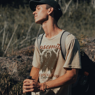 ヨセミテグリズリーベアーカリフォルニア国立公園 Tシャツ