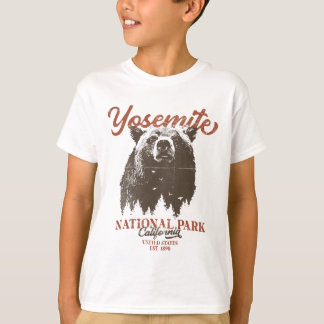 ヨセミテグリズリーベアーカリフォルニア国立公園 Tシャツ