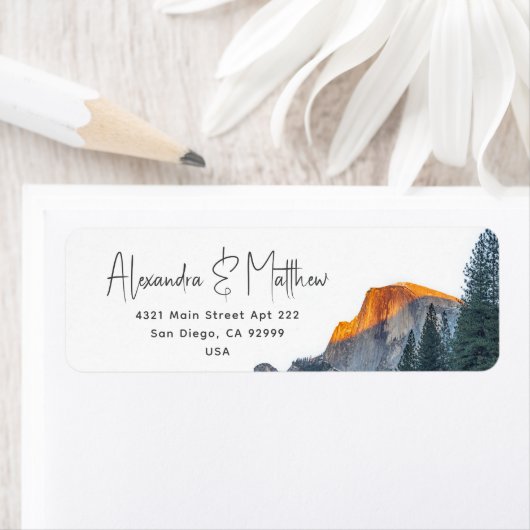 ヨセミテサンセット差出人住所ラベル ラベル (インサイチュ)