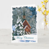 ヨセミテチャペルクリスマスカード カード (黄色い花)