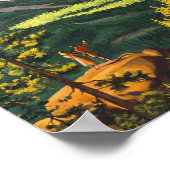 ヨセミテトラベルアート(ベクトル) ポスター (角)