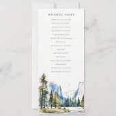 ヨセミテナショナルパークウォーターカラー結婚式 プログラム (裏面)