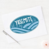 ヨセミテナショナルパークカリフォルニアアウトドア 楕円形シール (封筒)