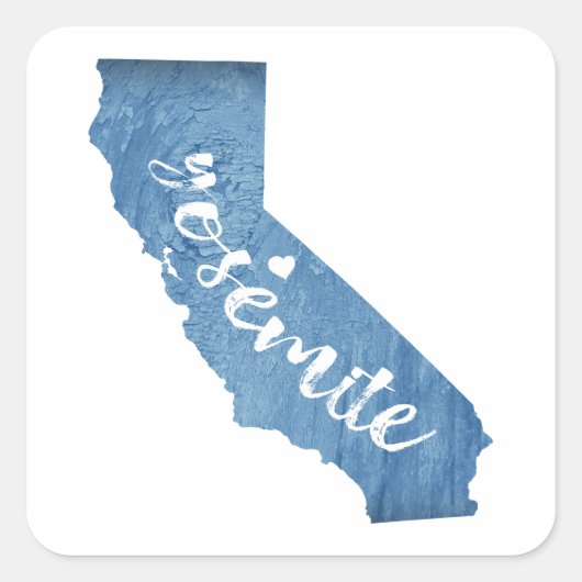 ヨセミテナショナルパークカリフォルニアウッドグレイン スクエアシール (正面)