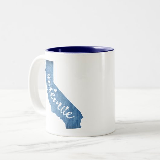 ヨセミテナショナルパークカリフォルニアウッドグレイン ツートーンマグカップ (正面左)