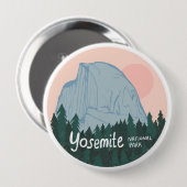 ヨセミテナショナルパークカリフォルニアハーフドーム 缶バッジ (正面&裏面)