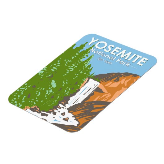 ヨセミテナショナルパークカリフォルニアバーナル秋 マグネット (左側)