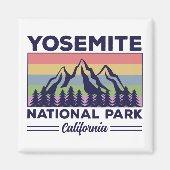 ヨセミテナショナルパークカリフォルニアレトロハイキング マグネット (正面)