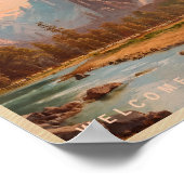 ヨセミテナショナルパークカリフォルニアヴィンテージ ポスター (角)