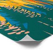 ヨセミテナショナルパークセンティネル秋カリフォルニア ポスター (角)