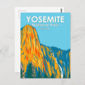 ヨセミテナショナルパークセンティネル秋カリフォルニア ポストカード (正面/裏面)