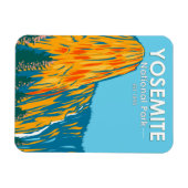 ヨセミテナショナルパークセンティネル秋カリフォルニア マグネット (横)